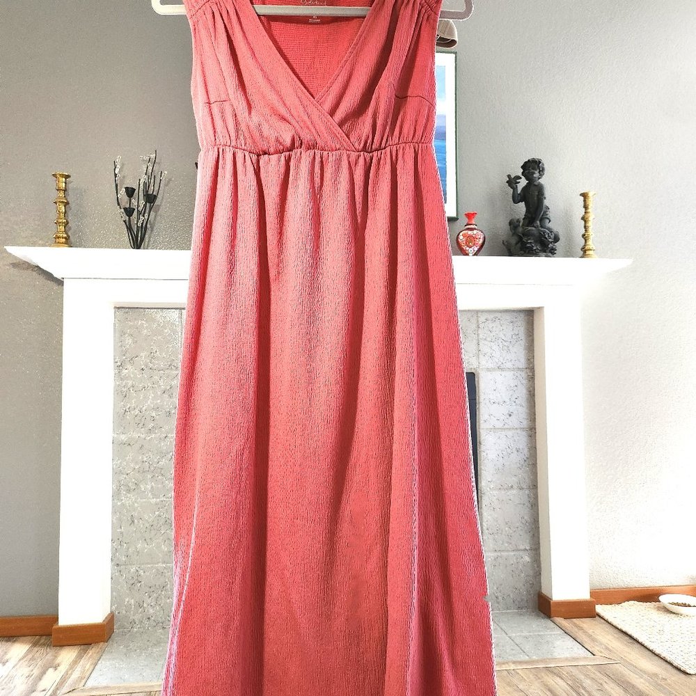 ISABEL LONG MATERNITY (OR NOT) ROSE COLORED DRESS (XS) - Fits like S